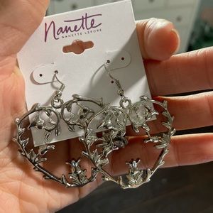 Nanette silver heart Earrings